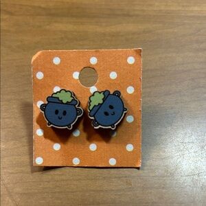 Cute Blue cauldron Earrings